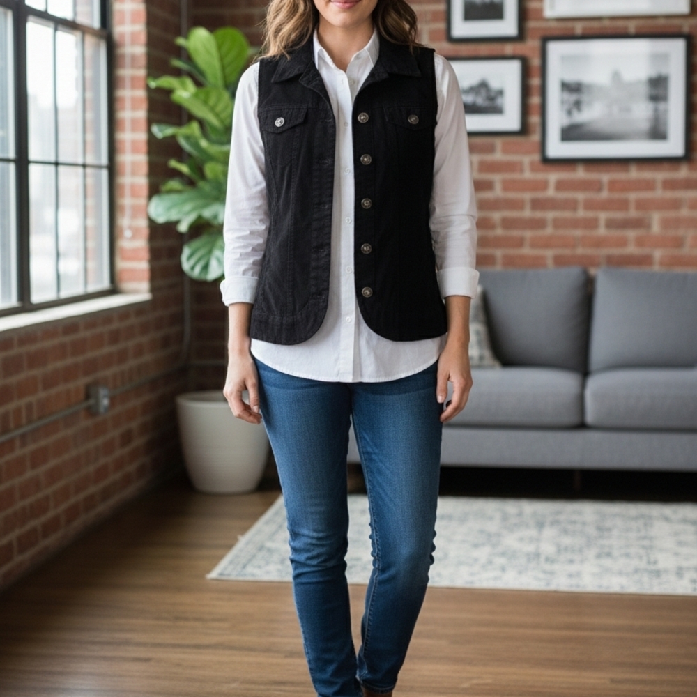 Baccini Classic Black Vest